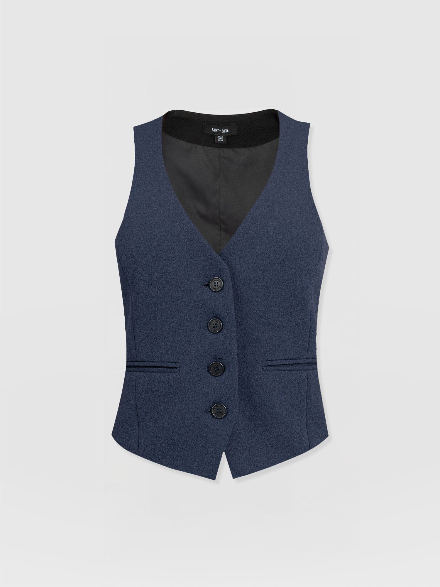 Astrid Waistcoat - Navy - Women's Jackets | Saint + Sofia? EU